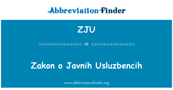 ZJU: Nou menm Zakon Javnih Usluzbencih