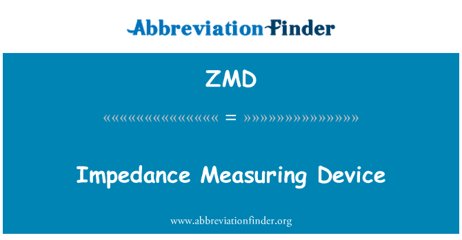 ZMD: Impedanca merilne naprave