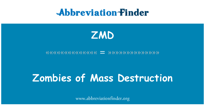 ZMD: 대량 살상의 좀비