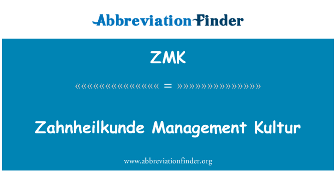 ZMK: Zahnheilkunde प्रबंधन Kultur