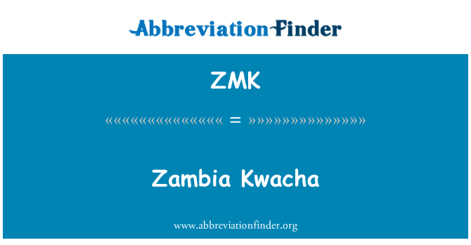 ZMK: Sambia Kwacha