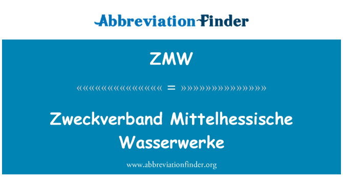 ZMW: Zweckverband Mittelhessische Wasserwerke