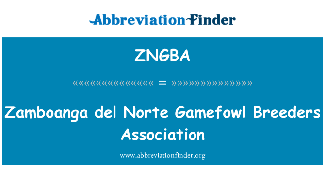 ZNGBA: Zamboanga del Norte Gamefowl Breeders Association