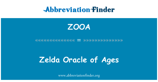 ZOOA: Oracle Zelda D' Âge