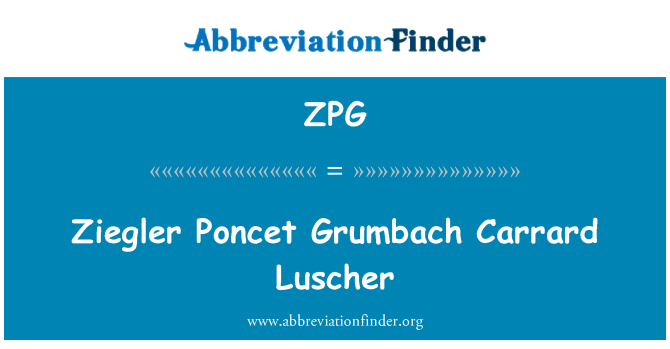 ZPG: Ziegler Poncet Grumbach Carrard Luscher