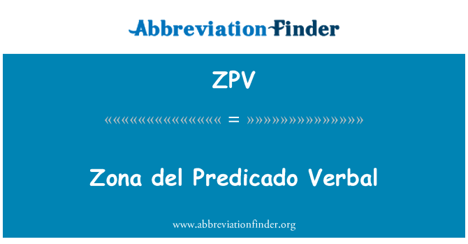 ZPV: Vèbal zona del Predicado