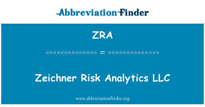 ZRA: Riziko Zeichner Analytics LLC