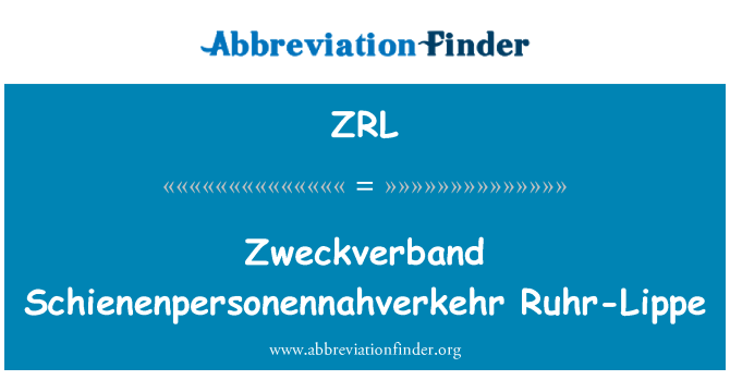ZRL: Zweckverband Schienenpersonennahverkehr Рур-Липе