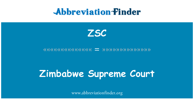 ZSC: Mahkamah Agung Zimbabwe