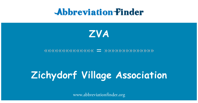 ZVA: Zichydorf Village Association