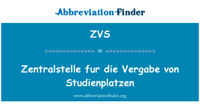 ZVS: Zentralstelle pil-die Vergabe von Studienplatzen