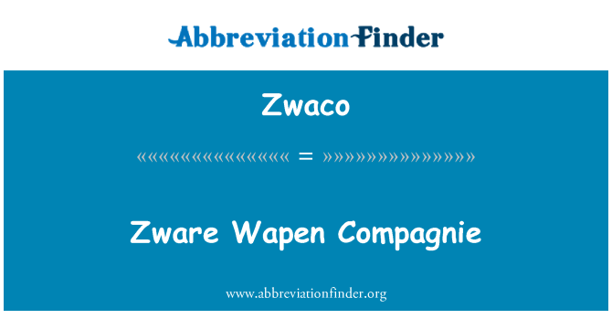 Zwaco: Zware Wapen קומפני