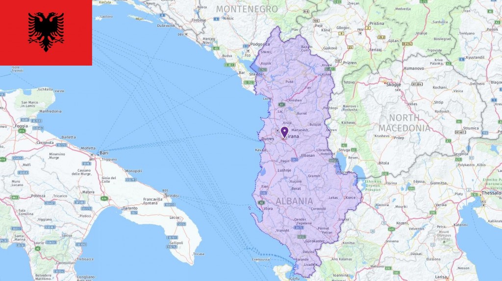 Map of Albania