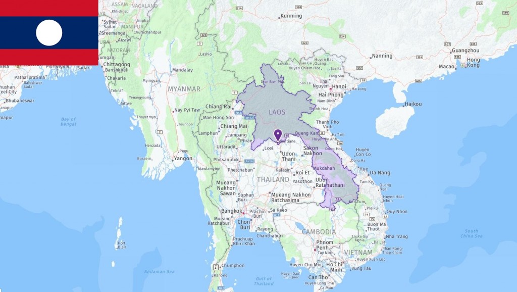 Map of Laos