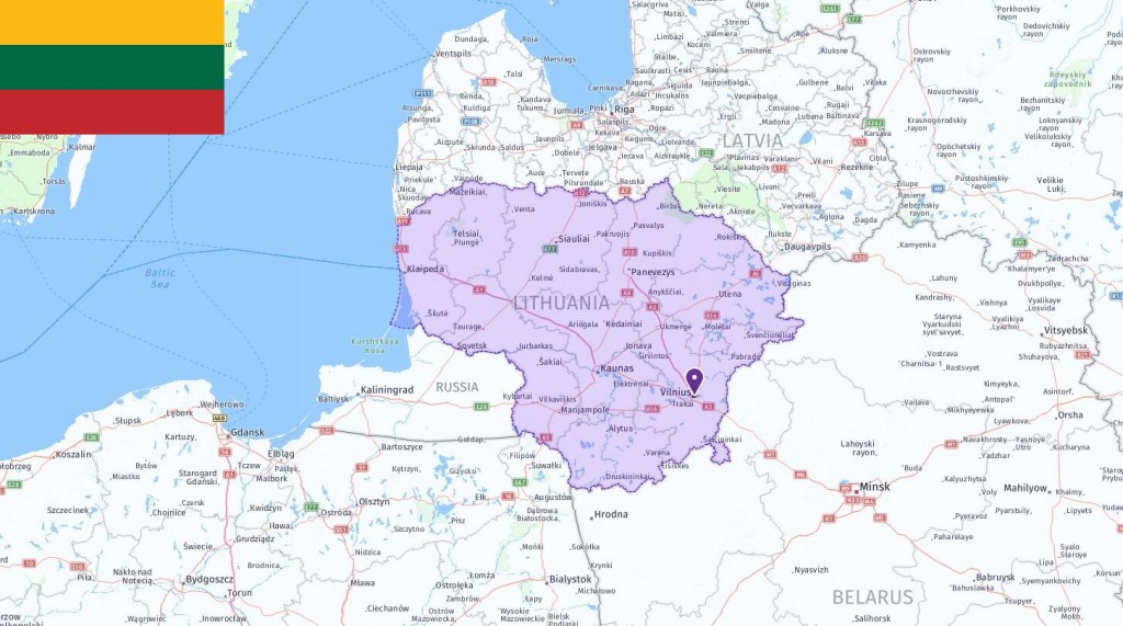 Map of Lithuania