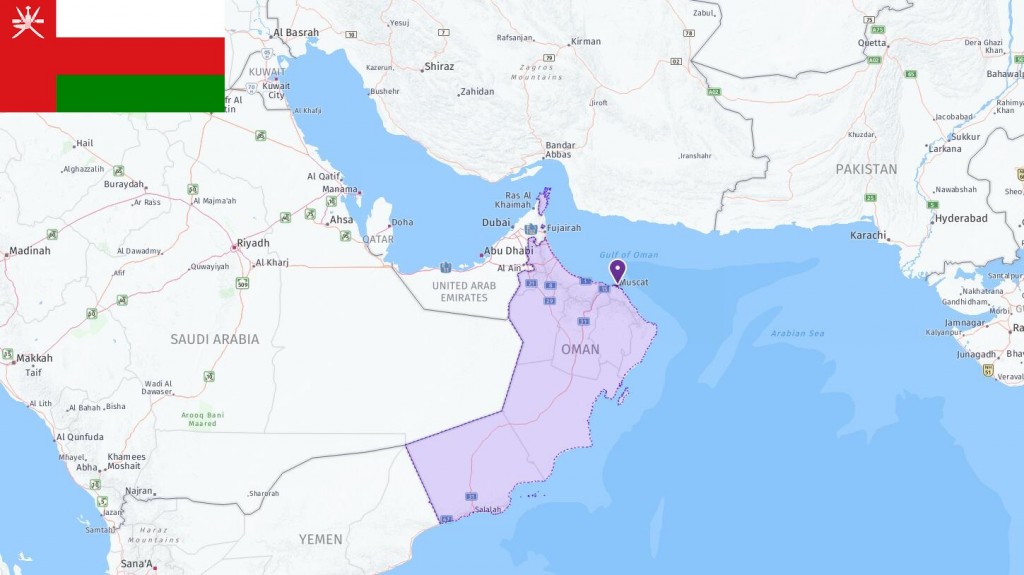 Map of Oman