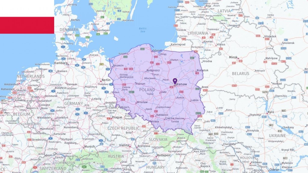 Map of Poland