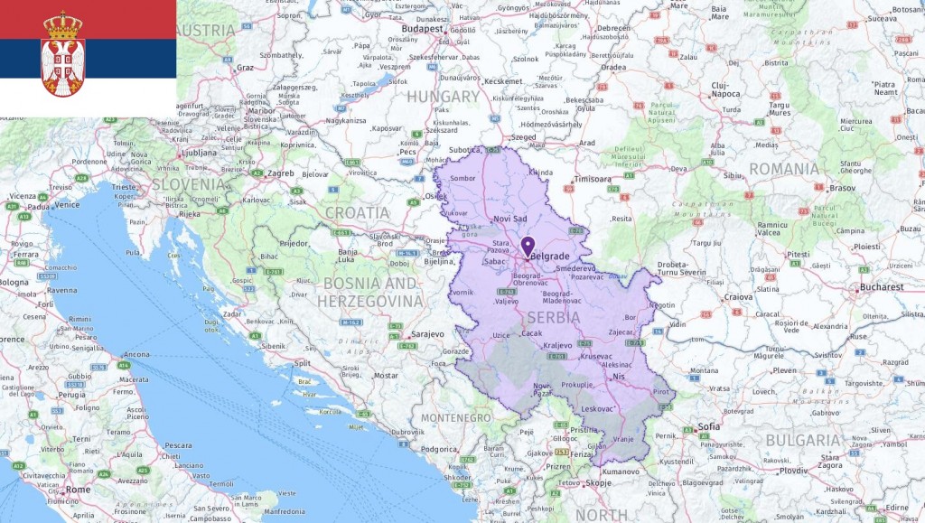 Map of Serbia