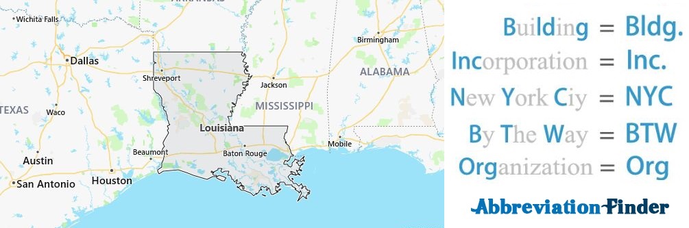 Louisiana State Abbreviations