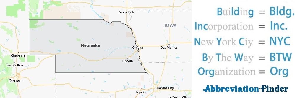 Nebraska State Abbreviations