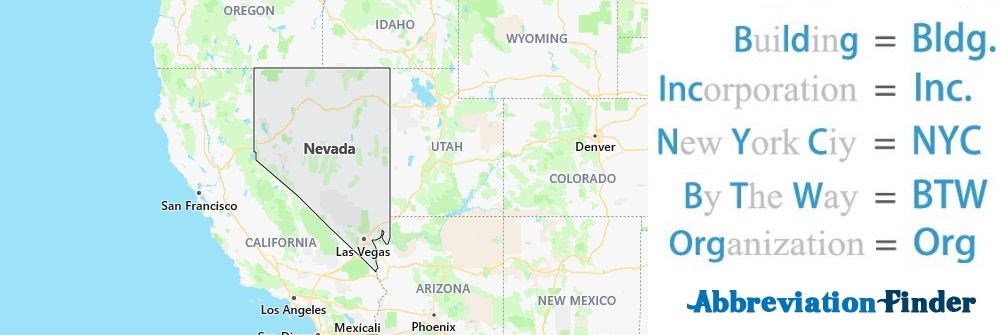 Nevada State Abbreviations