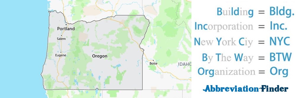 Oregon State Abbreviations