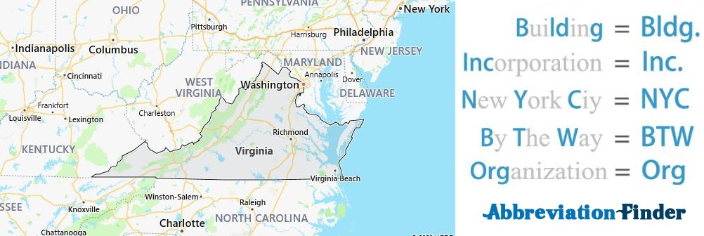 Virginia State Abbreviations