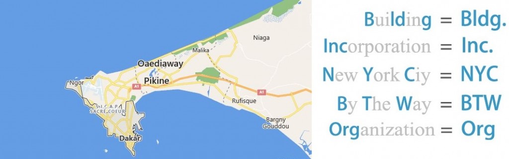 Abbreviations for Dakar, Senegal