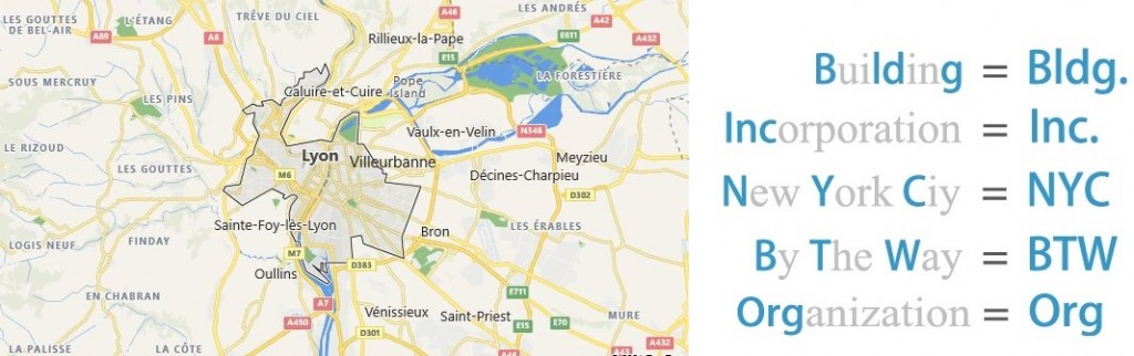 Abbreviations for Lyon, France