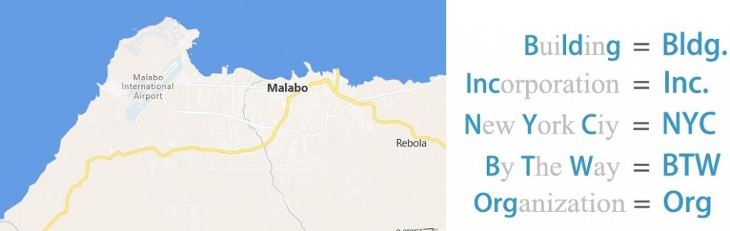 Abbreviations for Malabo, Equatorial Guinea