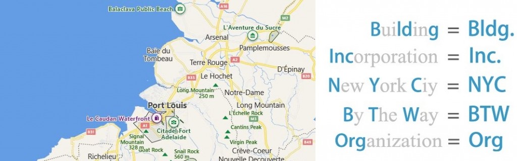 Abbreviations for Port Louis, Mauritius